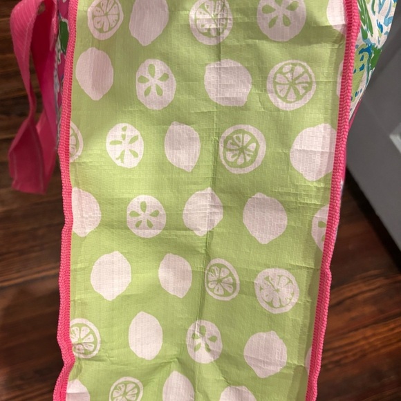 Lilly Pulitzer Pink Lime Reusable Tote Bag - Picture 4 of 5